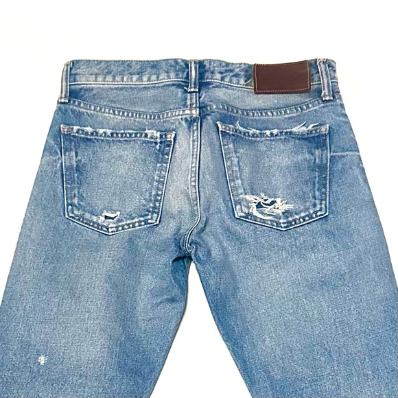 MOUSSY VINTAGE KELLEY TAPERED STRAIGHT DISTRESSED RAW-HEM ANKLE JEANS Sz26 - Picture 6 of 13